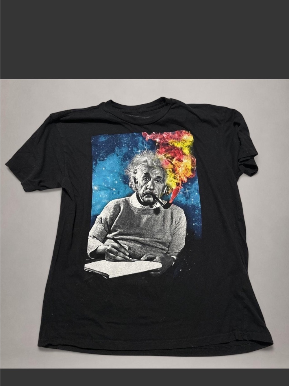Men's Science/Math lover Graphic Einstein Pipe Short Sleeve Tee